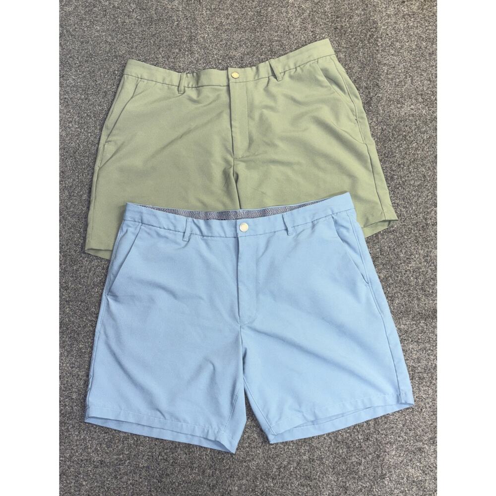 Bonobos Men's Size 38 Lot Of 2 Golf Short Blue & Green 7” Inseam